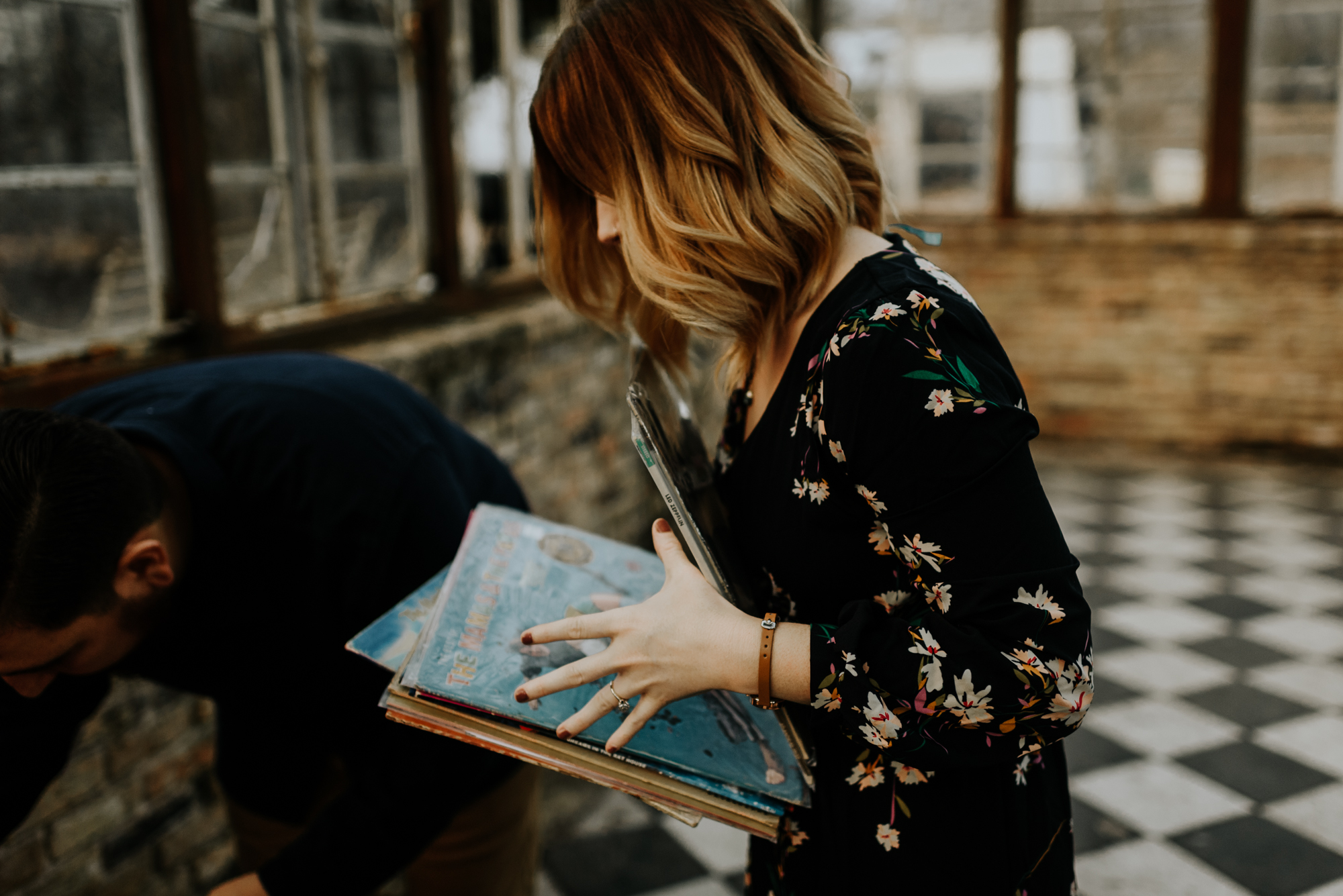 Adventurous Engagement Photographer at Sekrit Theater in Austin, Texas