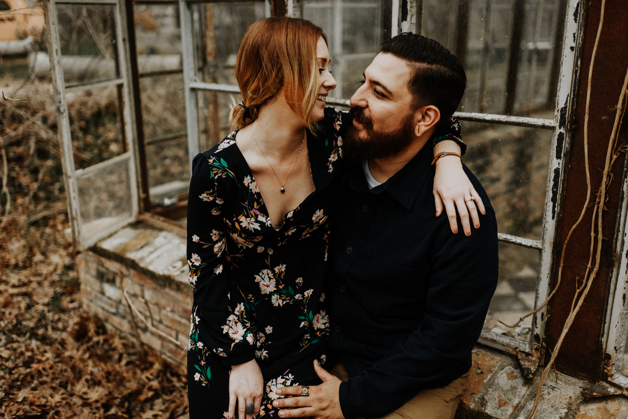 Adventurous Engagement Photographer at Sekrit Theater in Austin, Texas