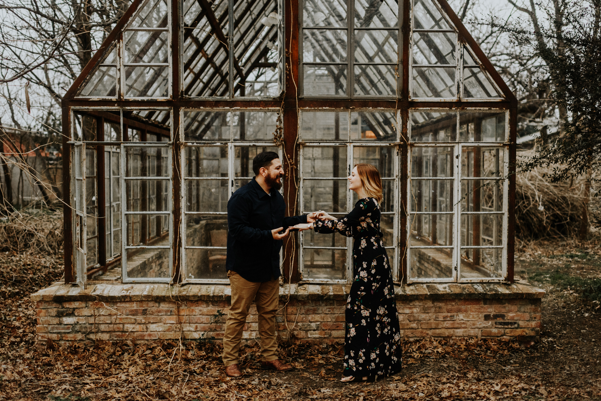 Adventurous Engagement Photographer at Sekrit Theater in Austin, Texas