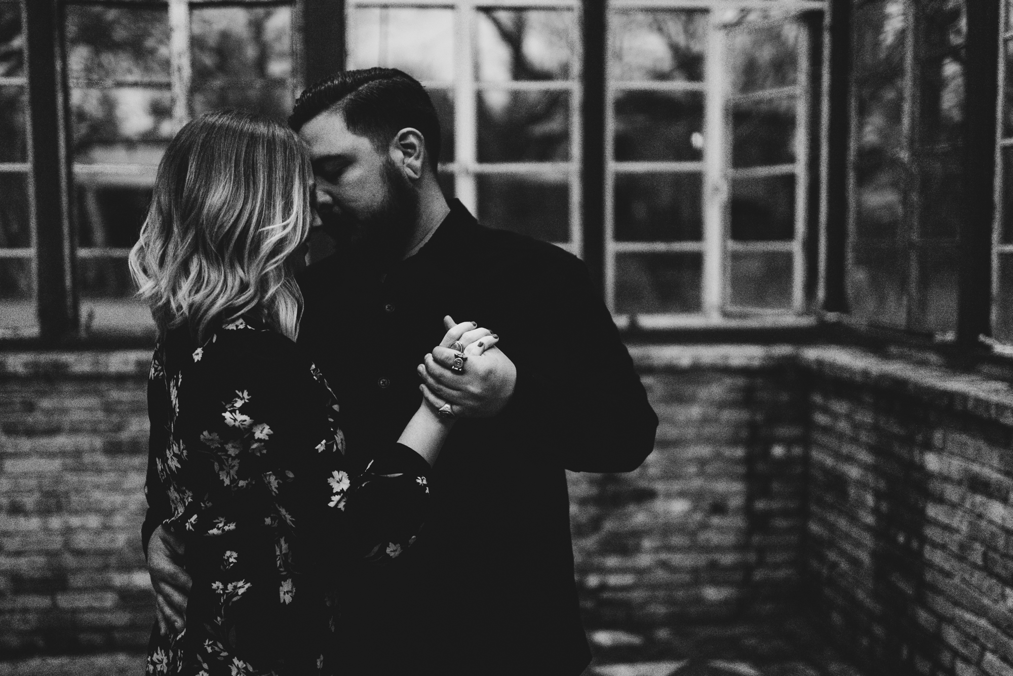 Adventurous Engagement Photographer at Sekrit Theater in Austin, Texas