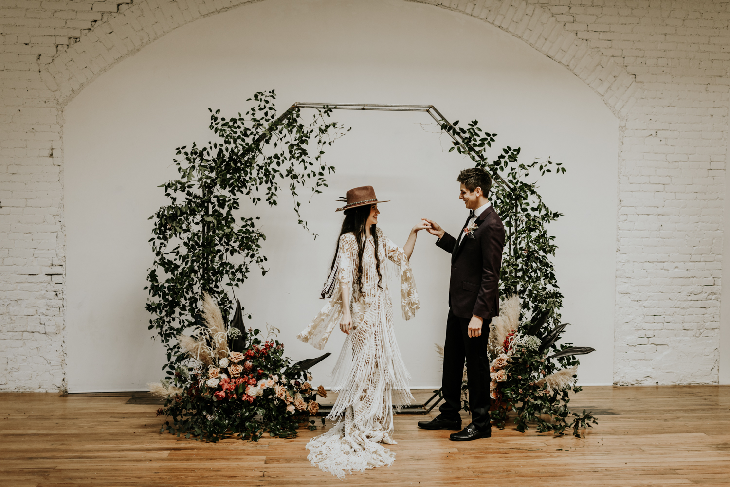 Intimate Bohemian Wedding at One Eleven East in Hutto, Texas