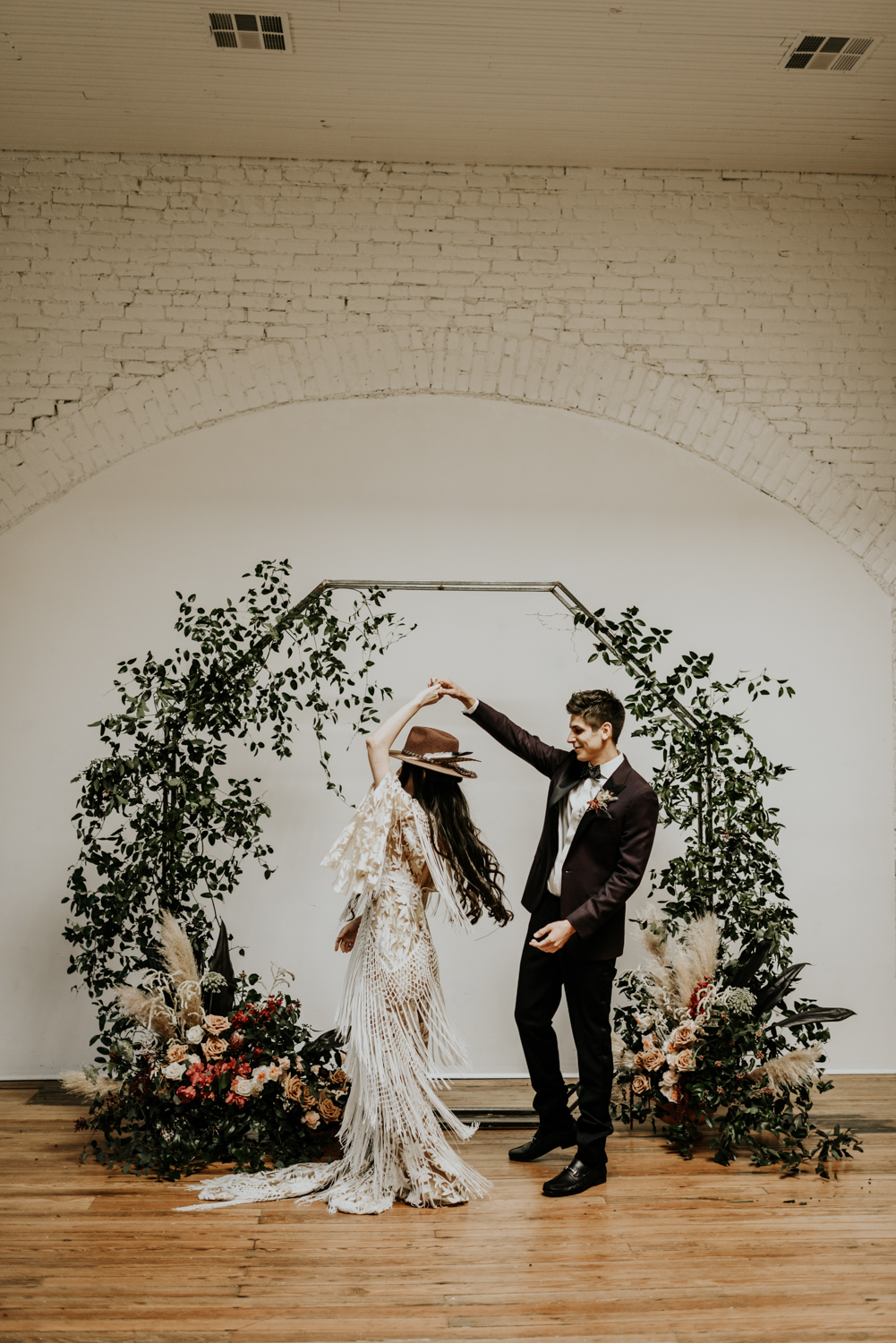 Intimate Bohemian Wedding at One Eleven East in Hutto, Texas