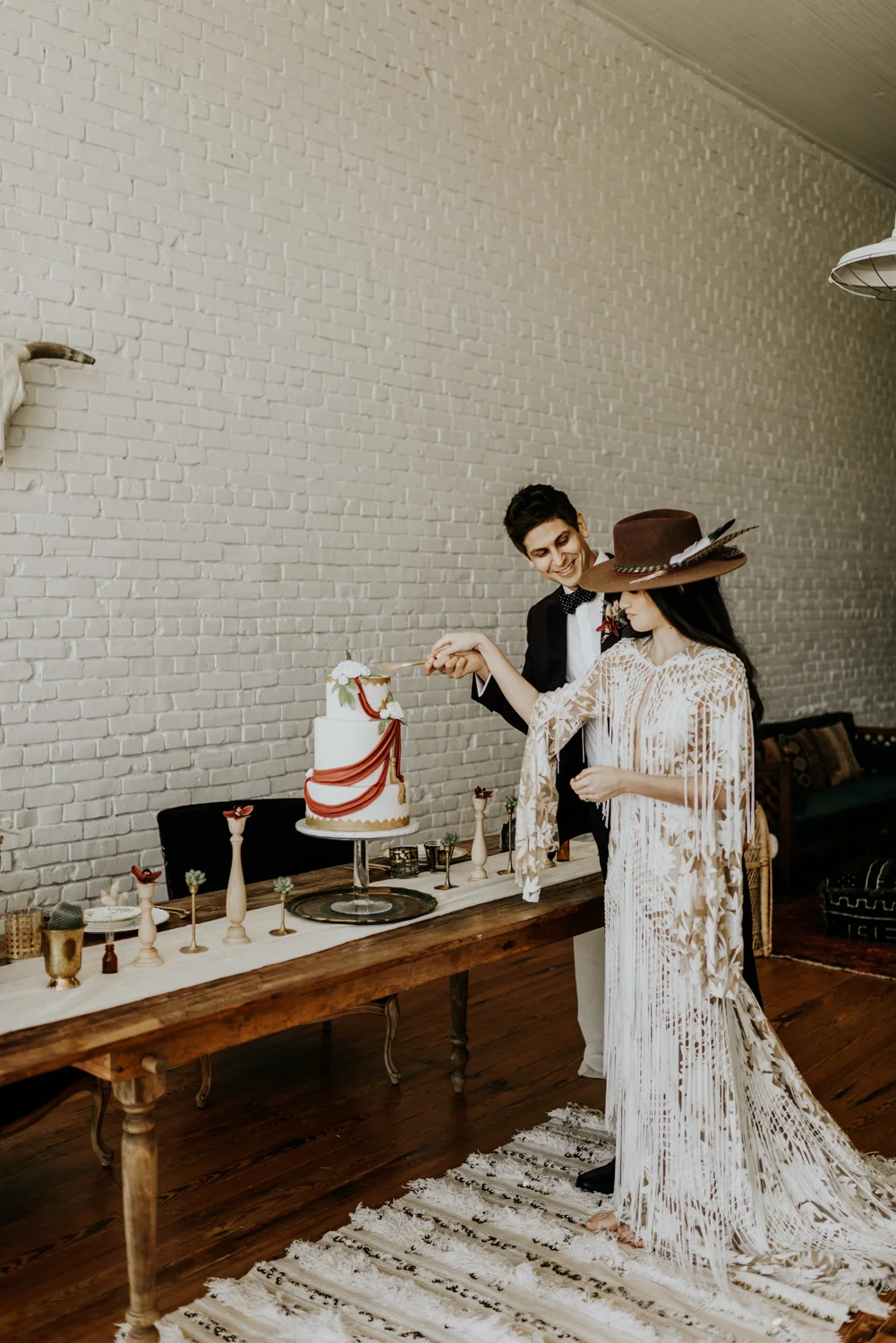 Intimate Bohemian Wedding at One Eleven East in Hutto, Texas
