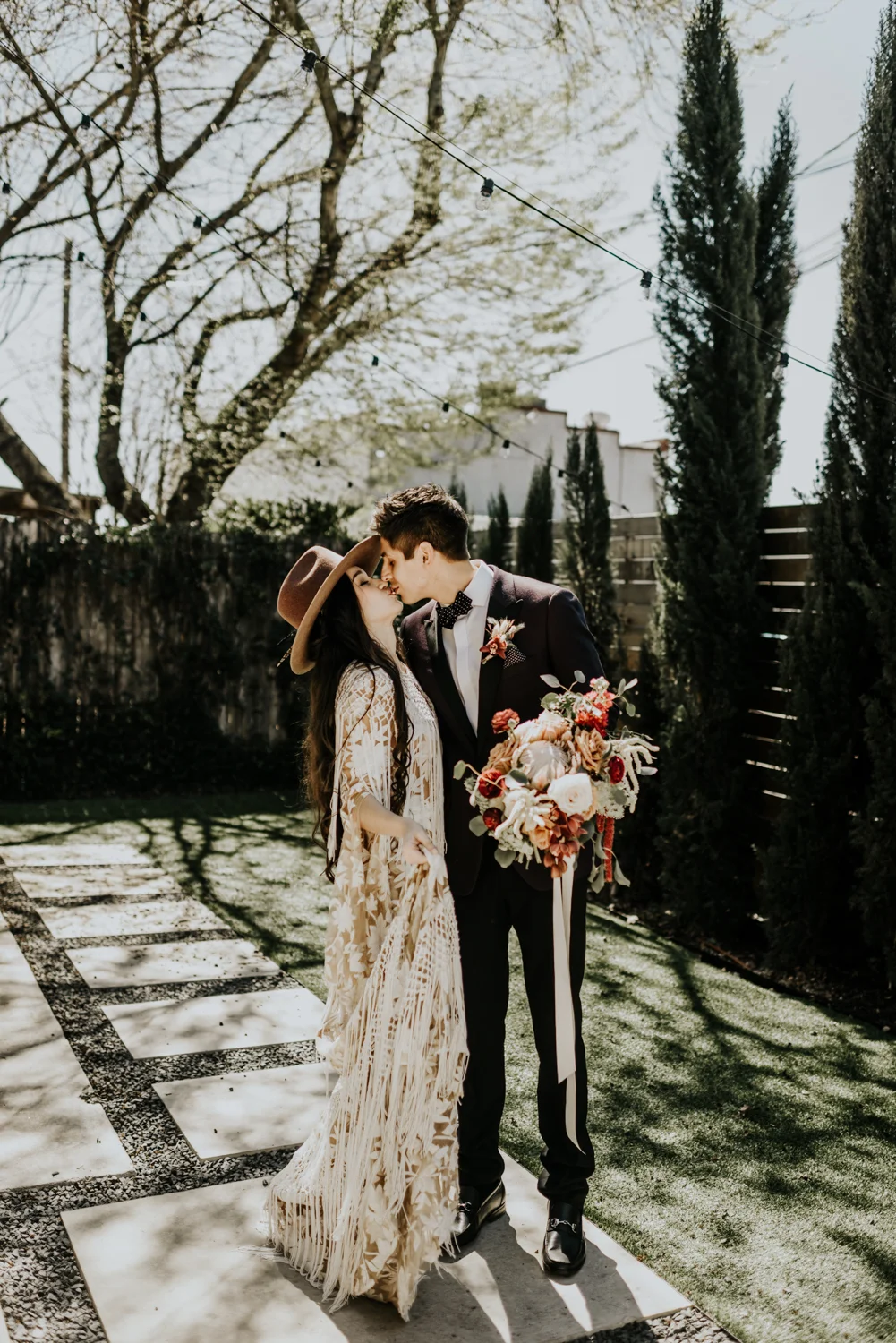 Intimate Bohemian Wedding at One Eleven East in Hutto, Texas