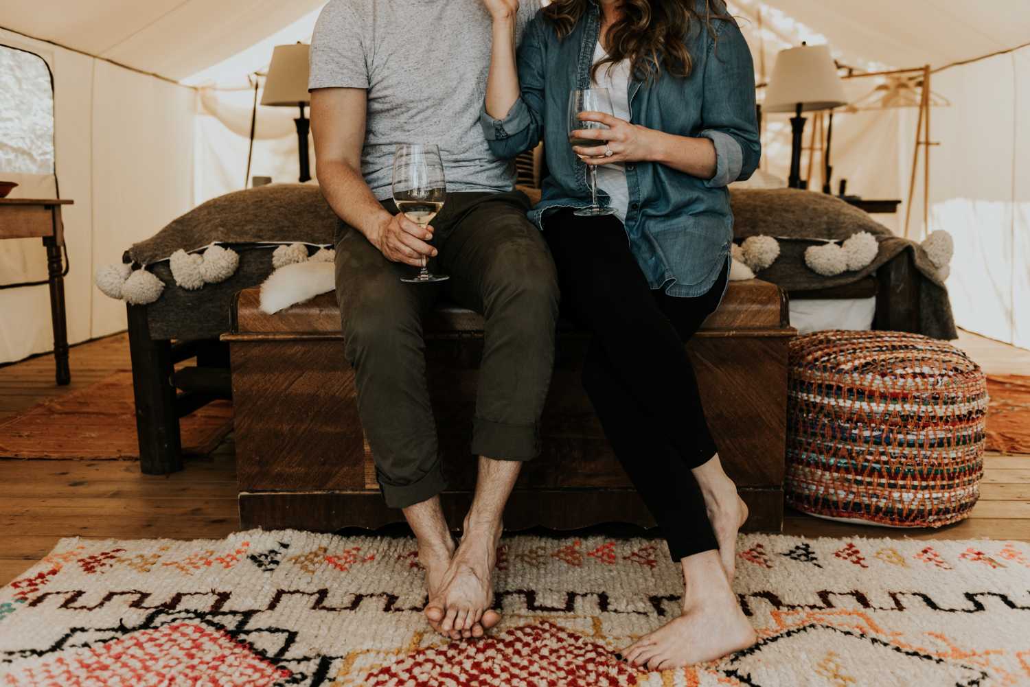 Texas Hill Country Adventurous Engagement Session at Collective Retreats and Pedernales Falls, Texas