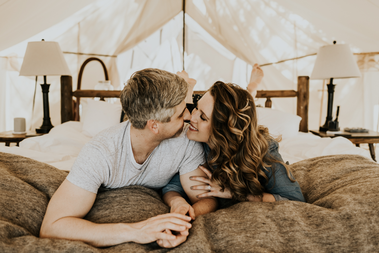 Texas Hill Country Adventurous Engagement Session at Collective Retreats and Pedernales Falls, Texas