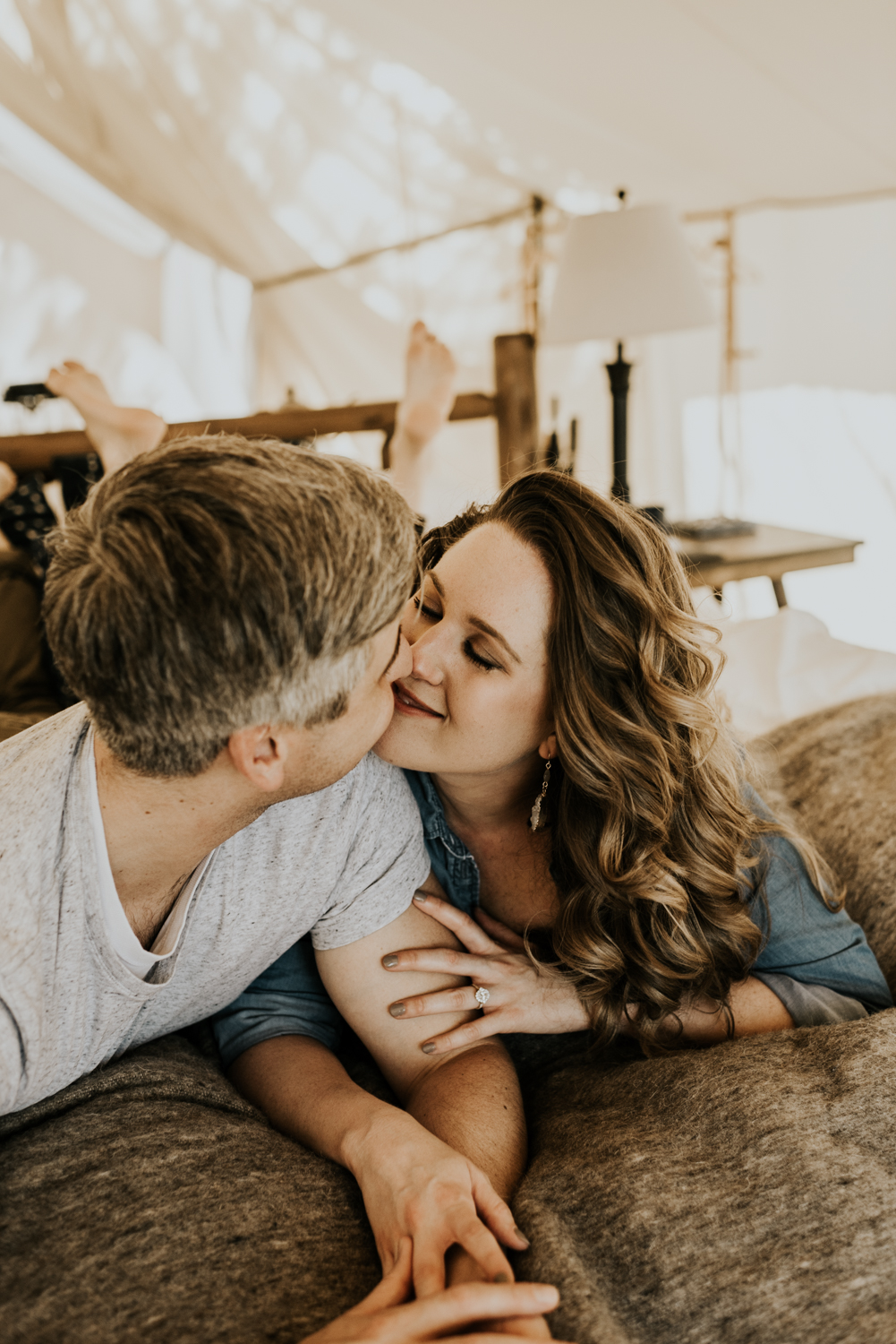 Texas Hill Country Adventurous Engagement Session at Collective Retreats and Pedernales Falls, Texas