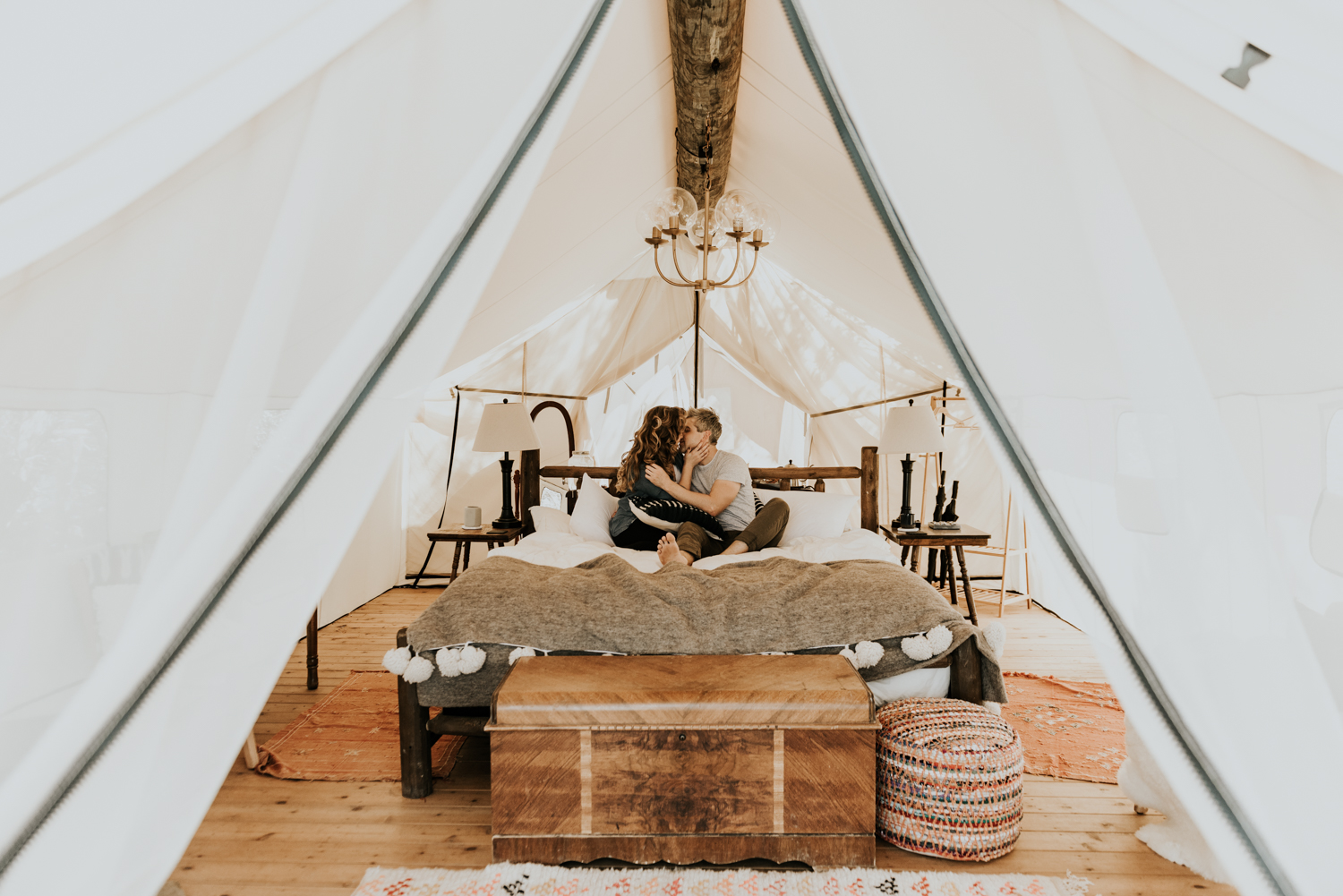 Texas Hill Country Adventurous Engagement Session at Collective Retreats and Pedernales Falls, Texas