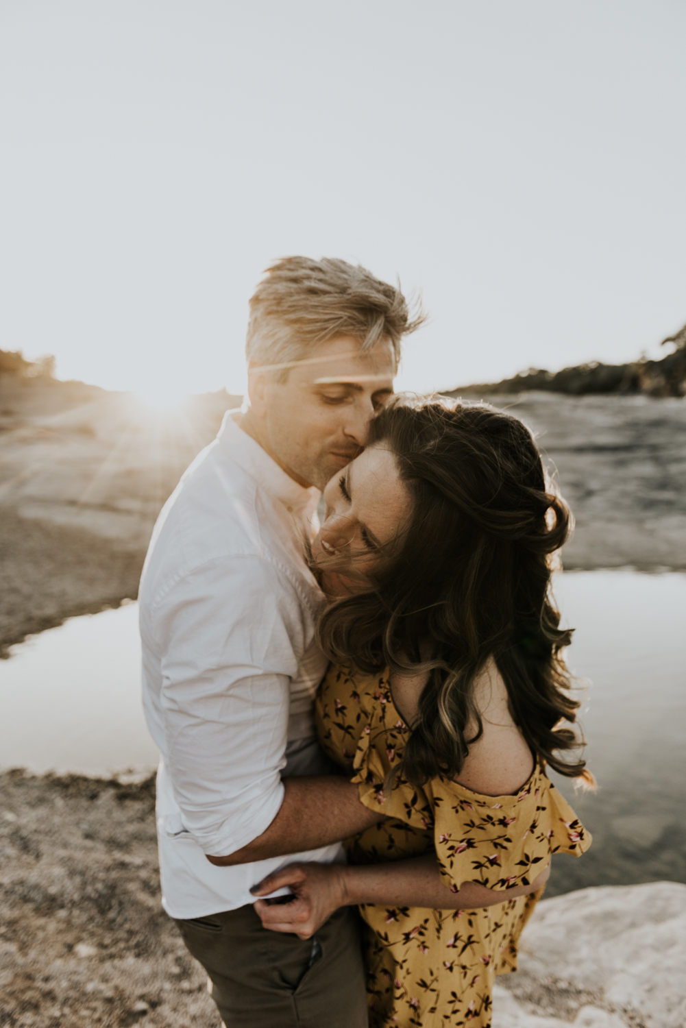 Texas Hill Country Adventurous Engagement Session at Collective Retreats and Pedernales Falls, Texas