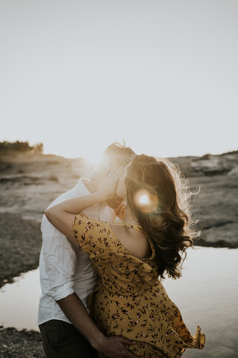 Texas Hill Country Adventurous Engagement Session at Collective Retreats and Pedernales Falls, Texas