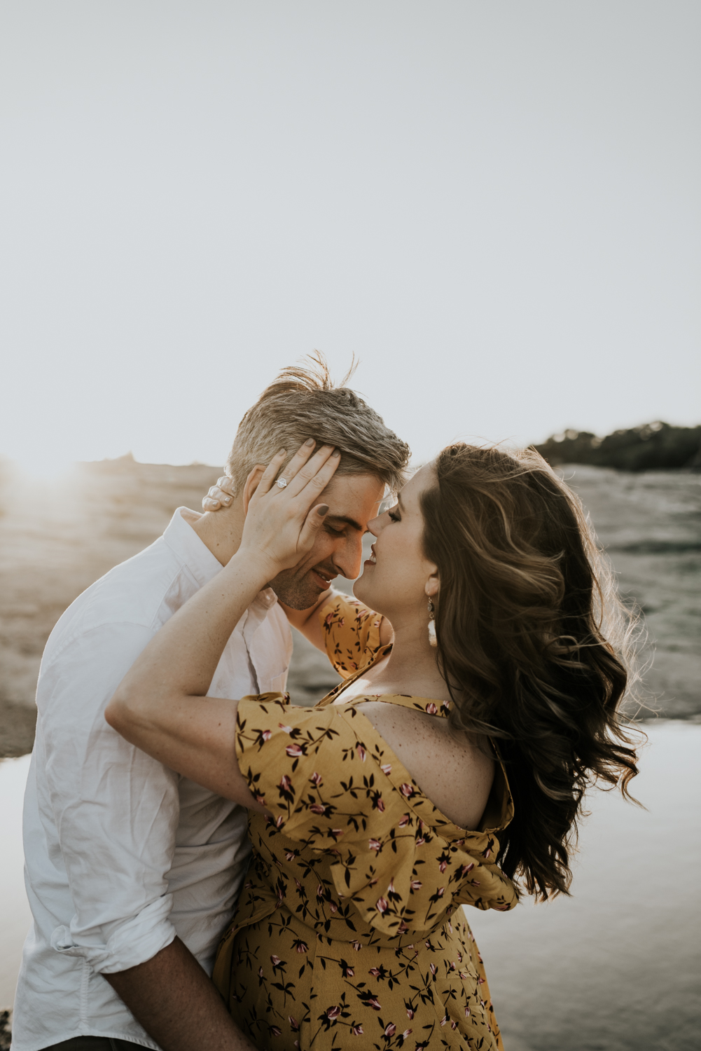 Texas Hill Country Adventurous Engagement Session at Collective Retreats and Pedernales Falls, Texas