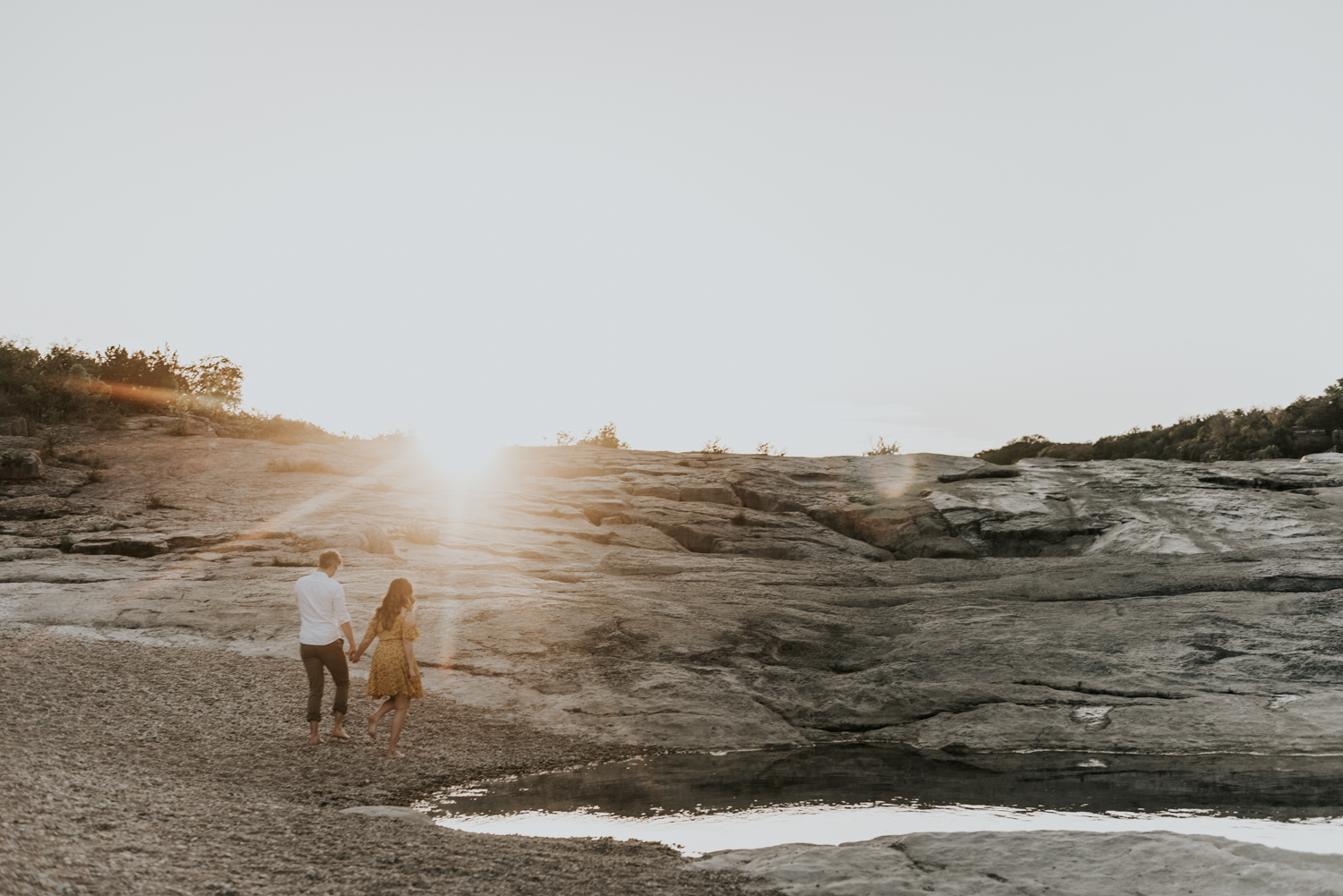 Texas Hill Country Adventurous Engagement Session at Collective Retreats and Pedernales Falls, Texas