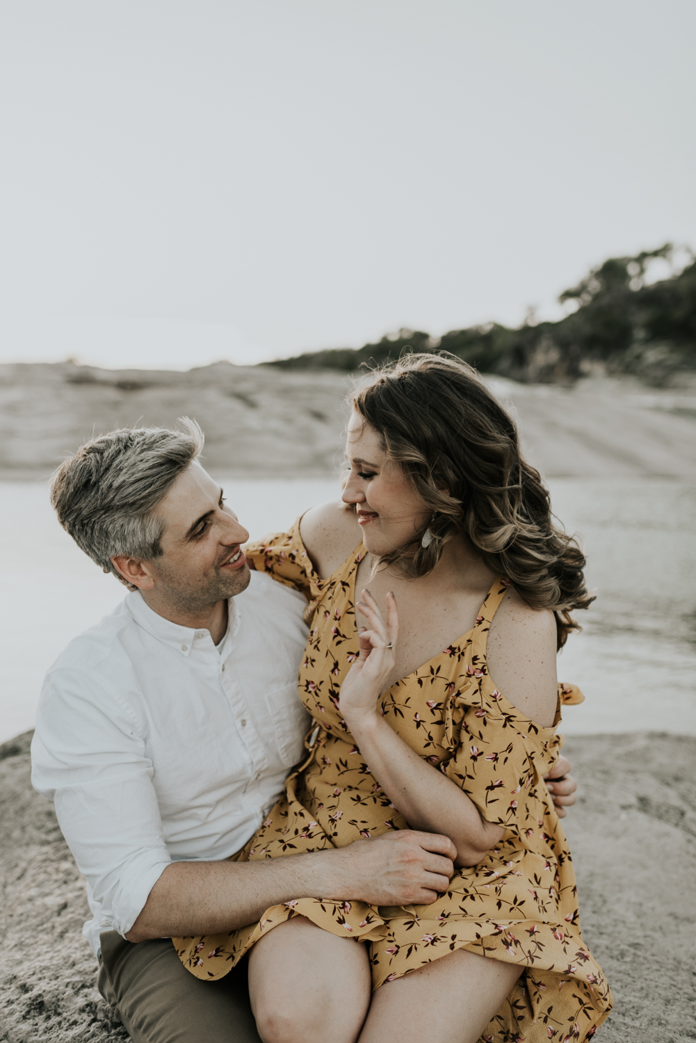 Texas Hill Country Adventurous Engagement Session at Collective Retreats and Pedernales Falls, Texas