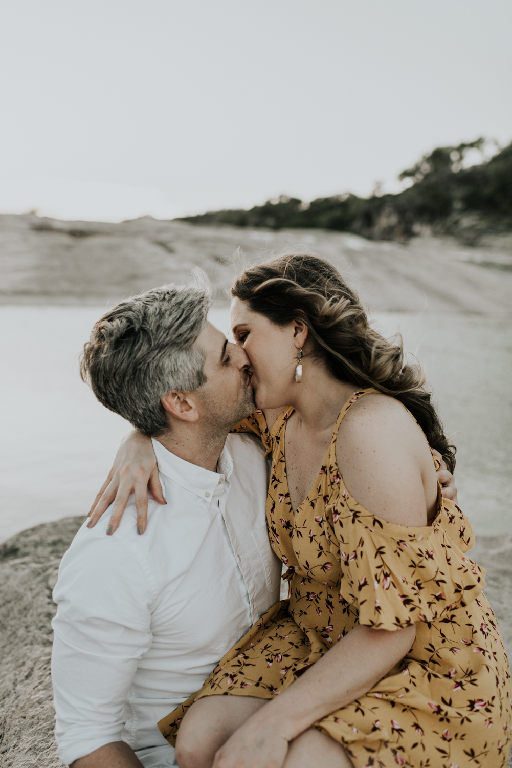 Texas Hill Country Adventurous Engagement Session at Collective Retreats and Pedernales Falls, Texas