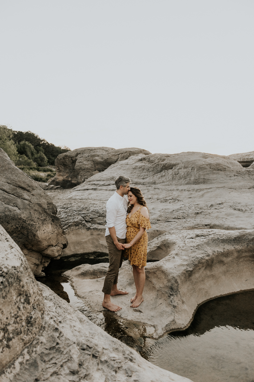 Texas Hill Country Adventurous Engagement Session at Collective Retreats and Pedernales Falls, Texas