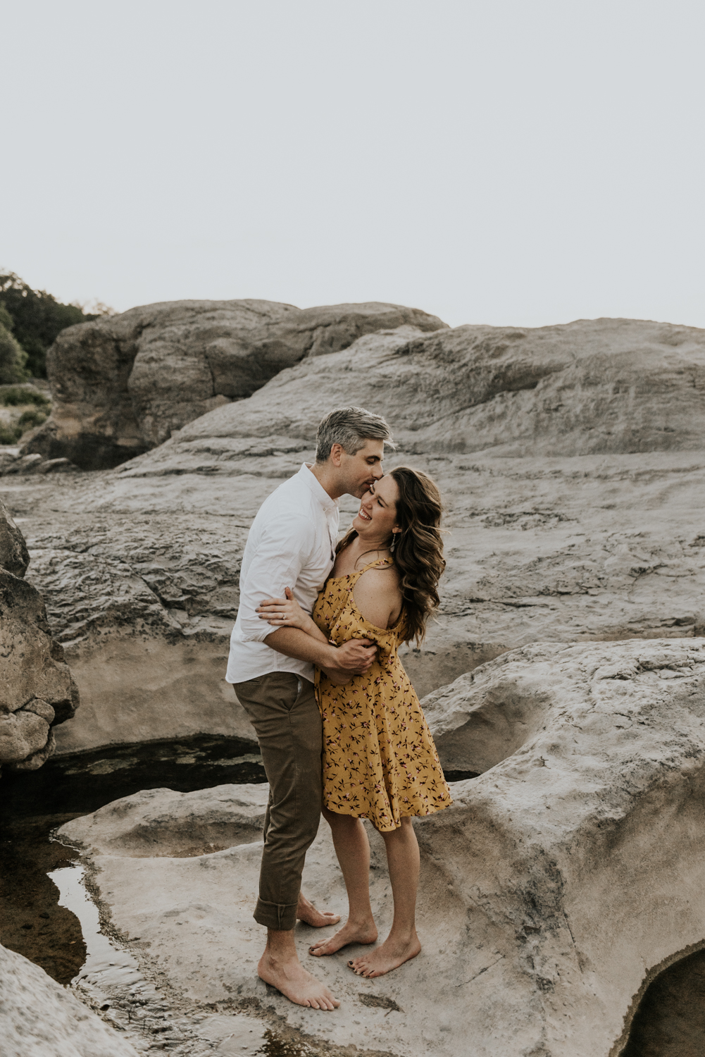 Texas Hill Country Adventurous Engagement Session at Collective Retreats and Pedernales Falls, Texas