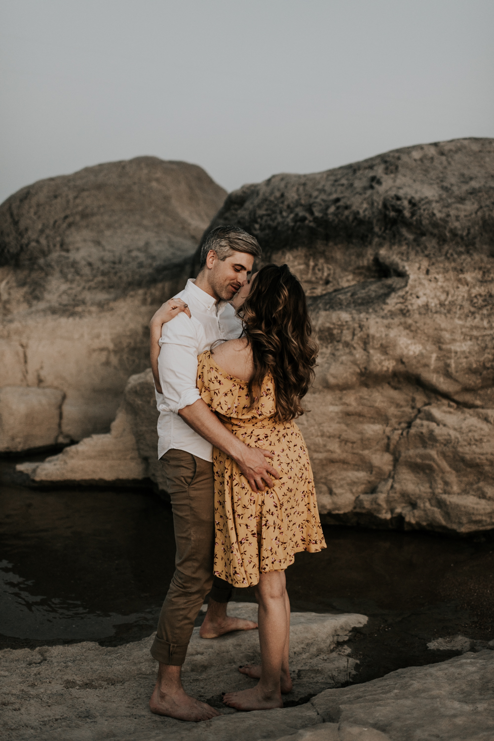 Texas Hill Country Adventurous Engagement Session at Collective Retreats and Pedernales Falls, Texas