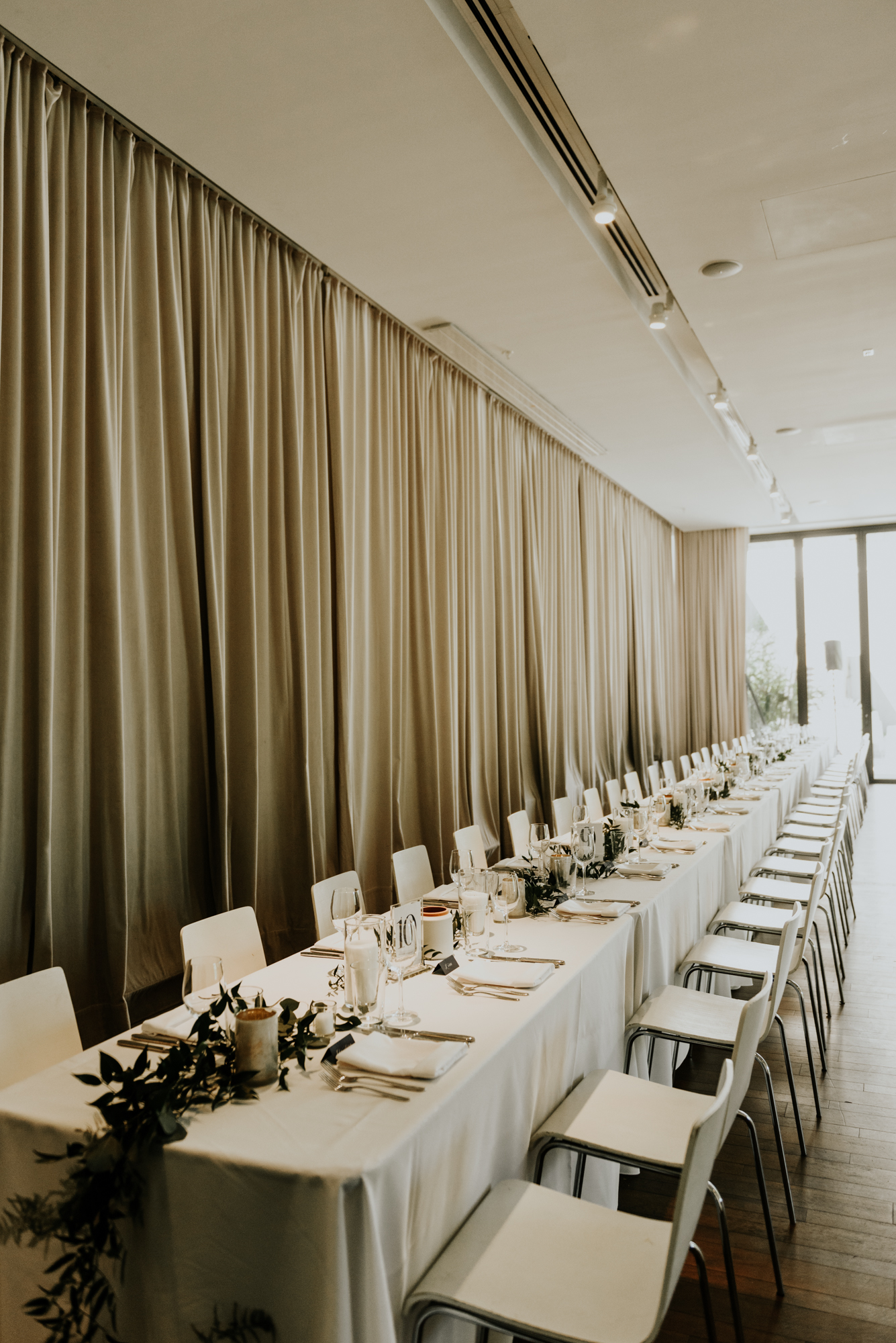 Intimate Wedding Day Modern Decor at South Congress Hotel in Austin, Texas