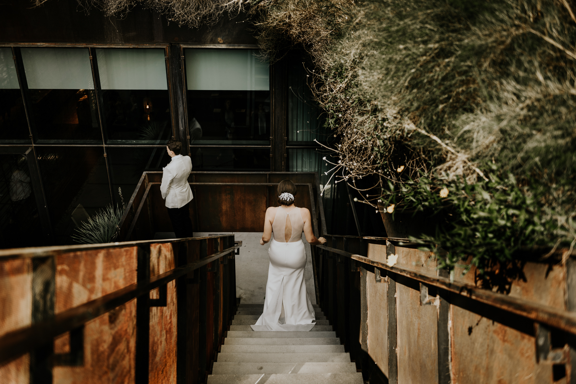 Intimate Wedding First Look Photos at South Congress Hotel in Austin, Texas
