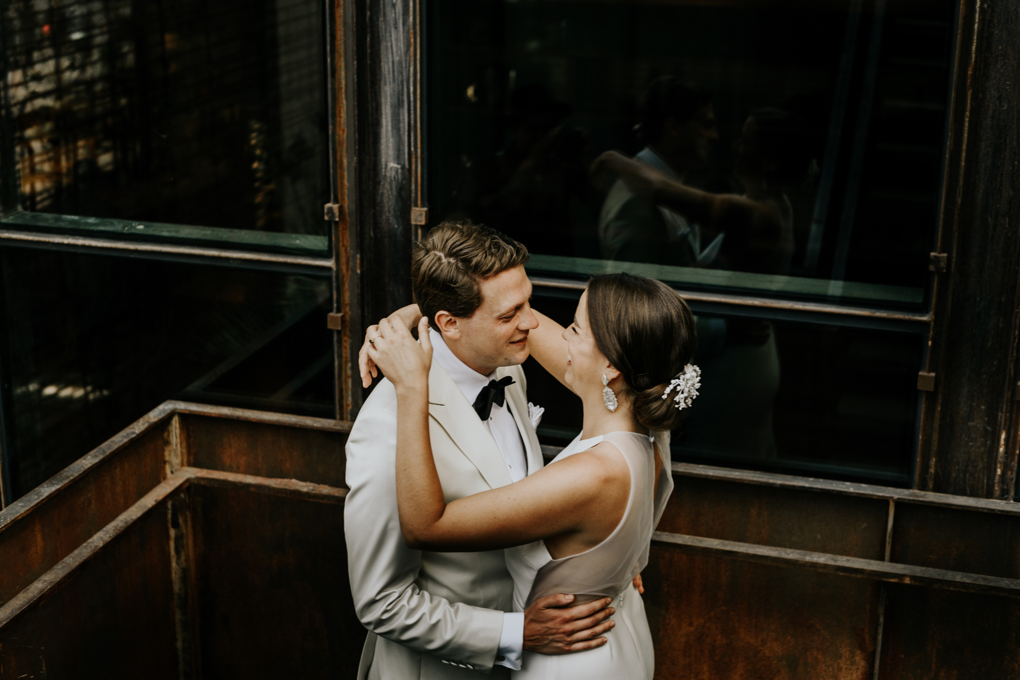 Bride and Groom First Look Photos  at South Congress Hotel in Austin, Texas