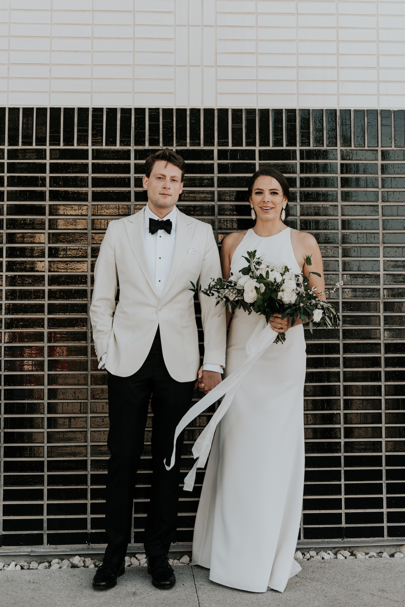 Bride and Groom Intimate Wedding day Portraits at South Congress Hotel in Austin, Texas