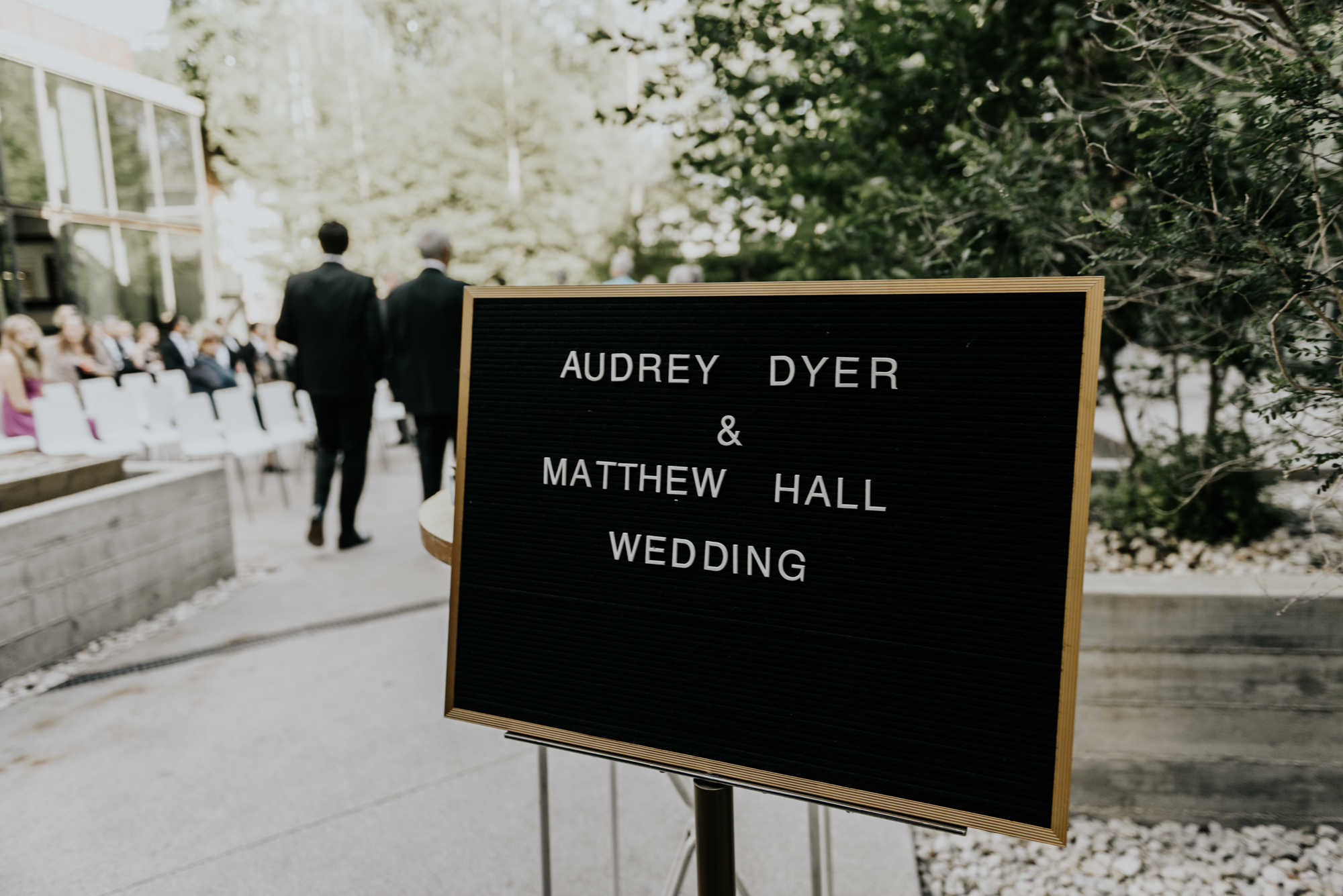 Welcome sign Intimate Wedding at South Congress Hotel