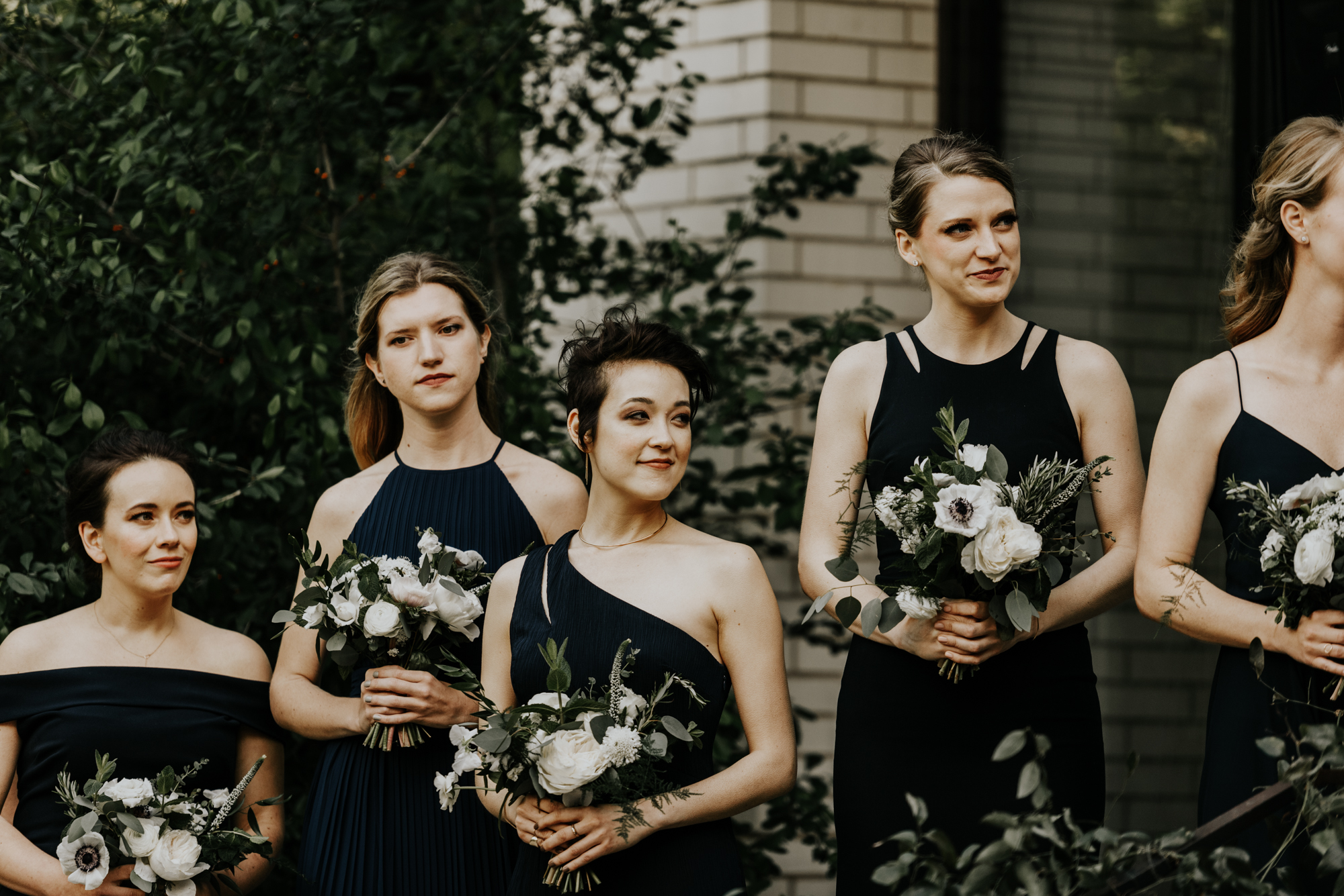 Intimate Ceremony Bridesmaids Photos at South Congress Hotel in Austin, Texas