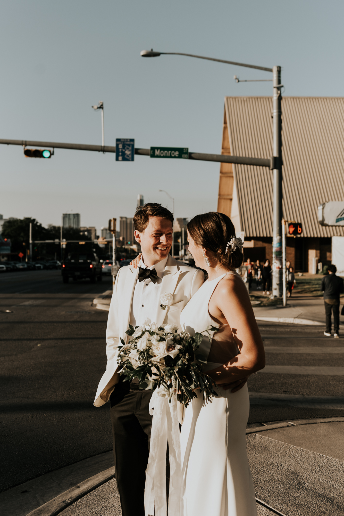 Intimate Wedding Bride and Groom Portraits Austin Texas