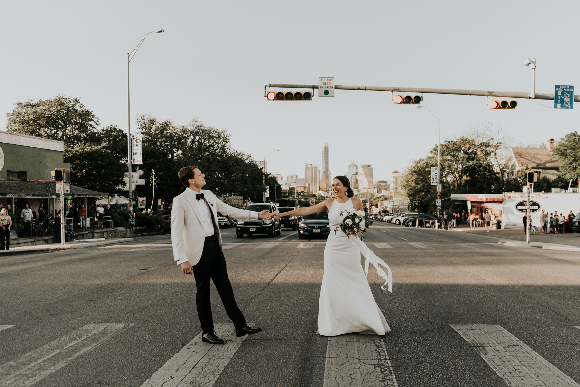 Intimate Wedding Bride and Groom Modern Portraits Austin Texas