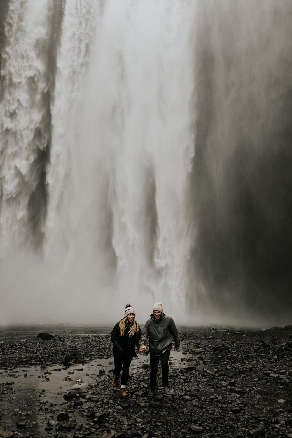 Couples Photo Session at Skogafoss Falls Iceland