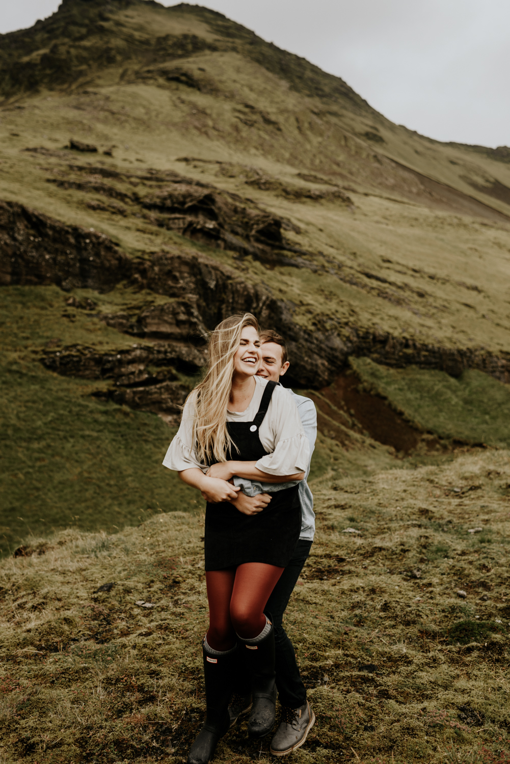 Seljalandsfoss Falls Wedding Anniversary Photo Session in Iceland