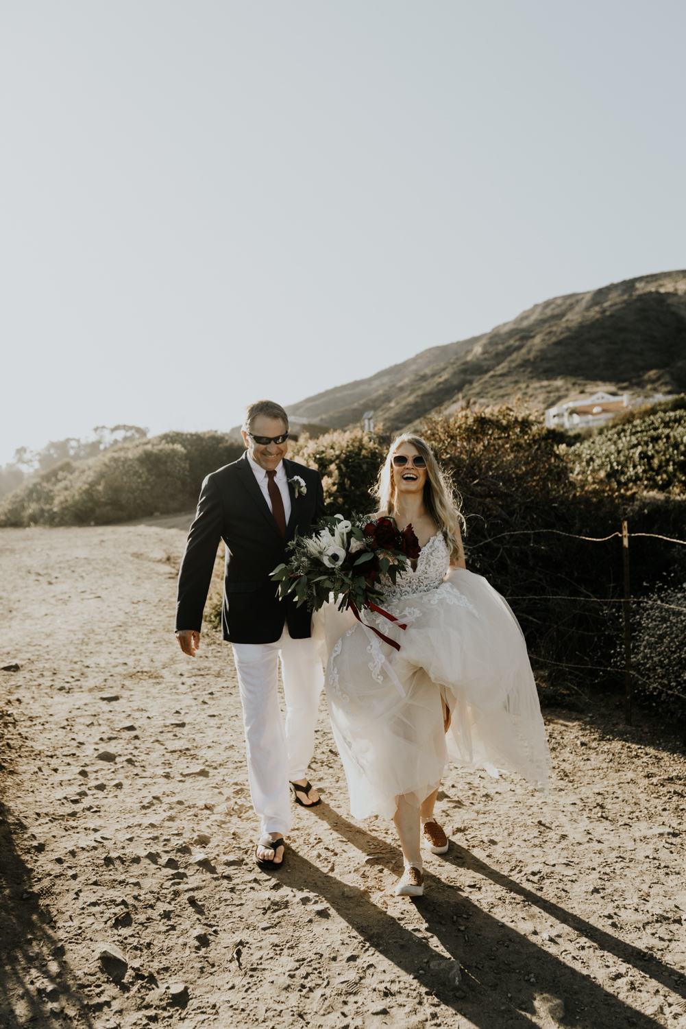 Surprise Intimate Destination Wedding at El Matador Beach in Malibu, California