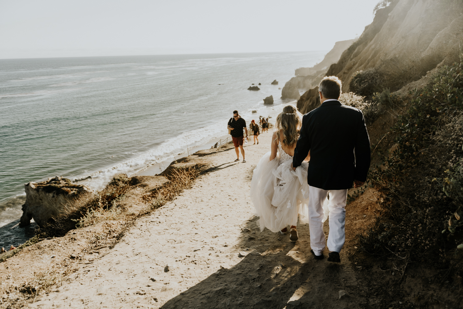 Surprise Intimate Destination Wedding at El Matador Beach in Malibu, California