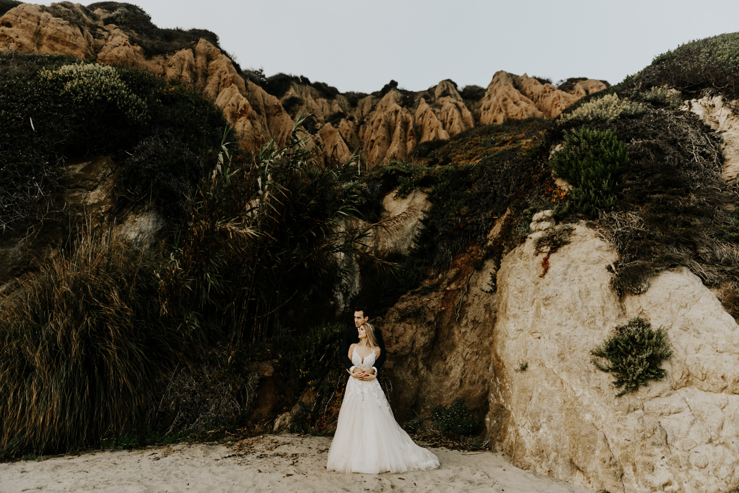 Surprise Intimate Destination Wedding at El Matador Beach in Malibu, California