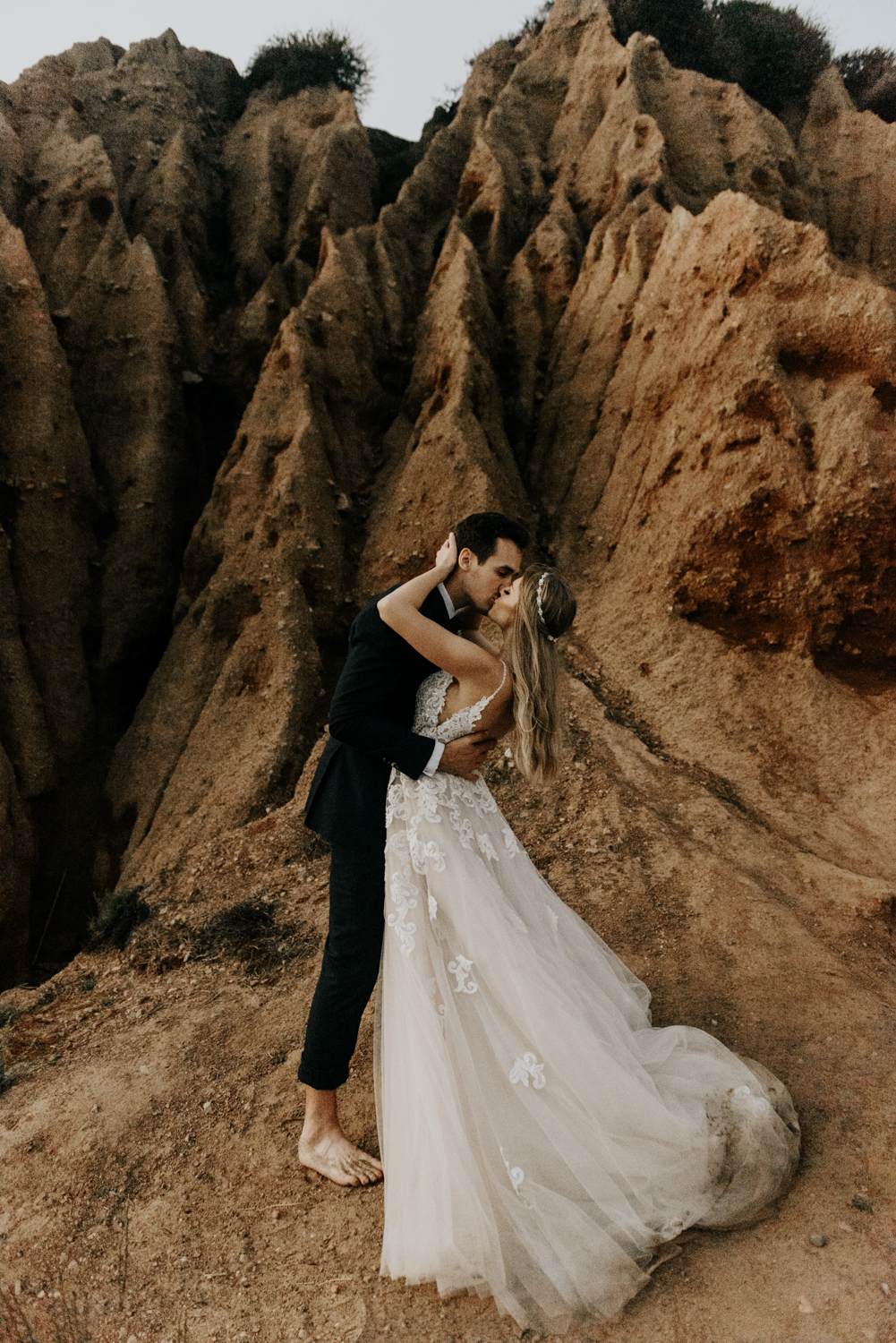 Surprise Intimate Destination Wedding at El Matador Beach in Malibu, California