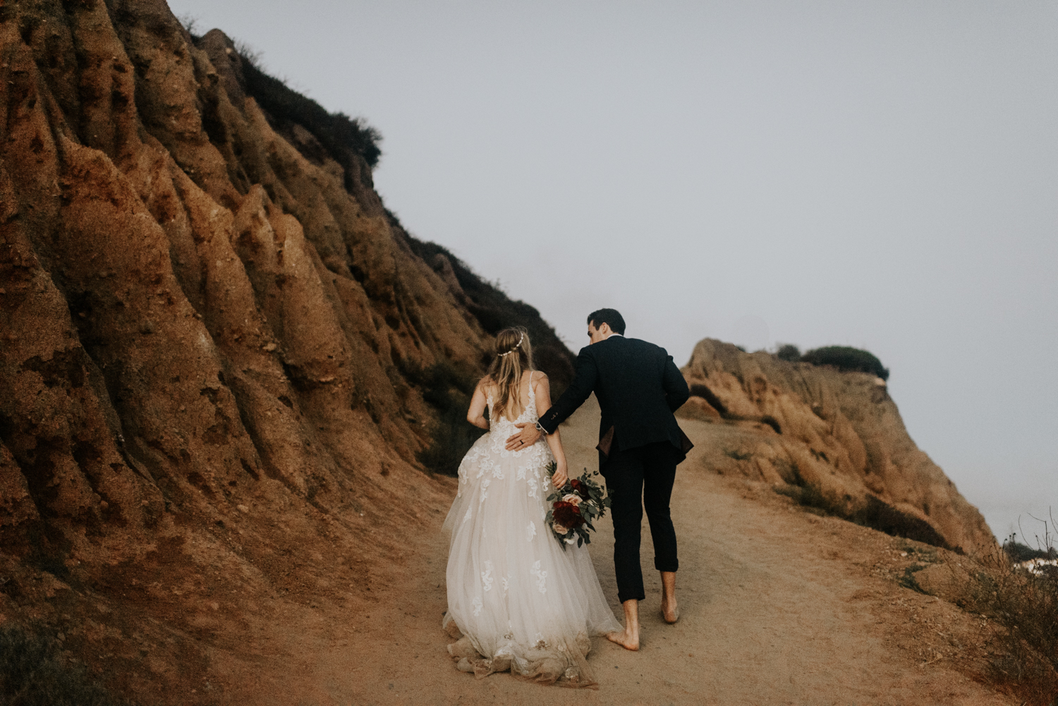 Surprise Intimate Destination Wedding at El Matador Beach in Malibu, California