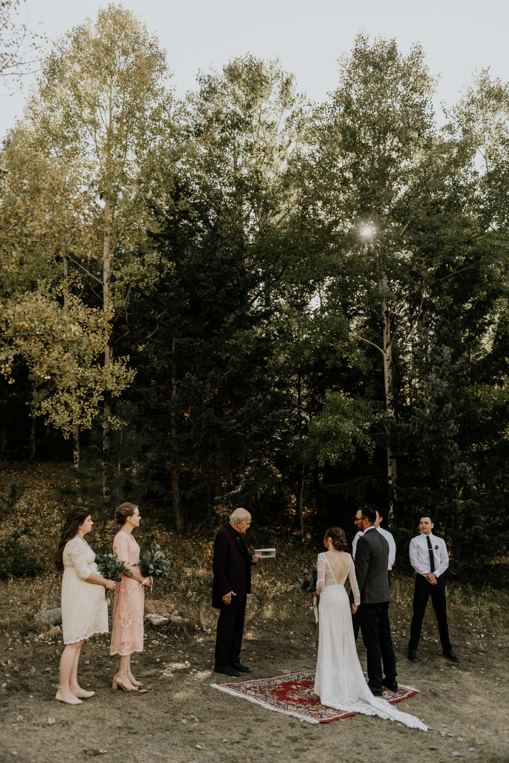 Intimate Mountain Wedding Ceremony Moments Photos in Meadow Creek, Pine Colorado