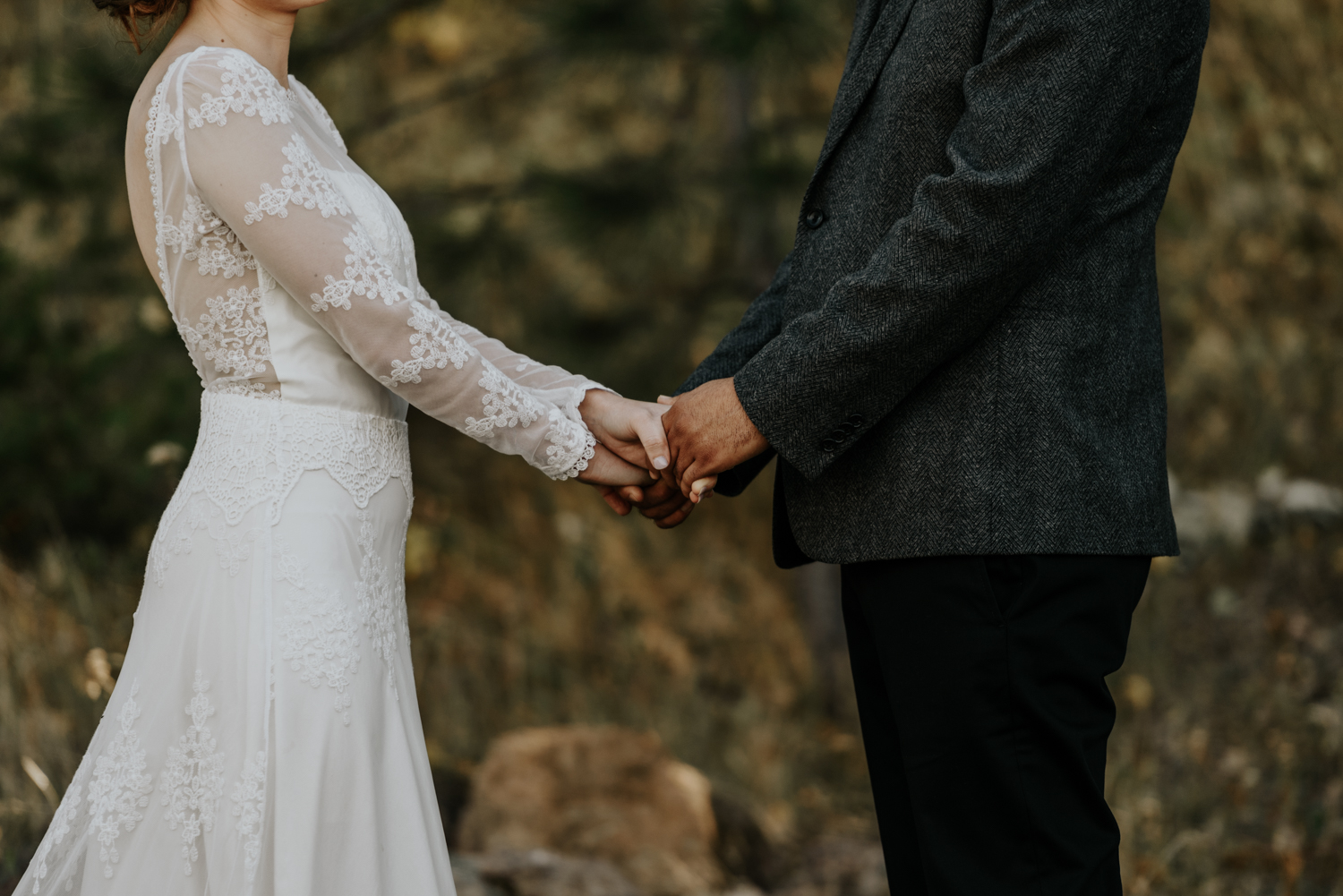 Intimate Mountain Wedding Ceremony Moments Photos in Meadow Creek, Pine Colorado