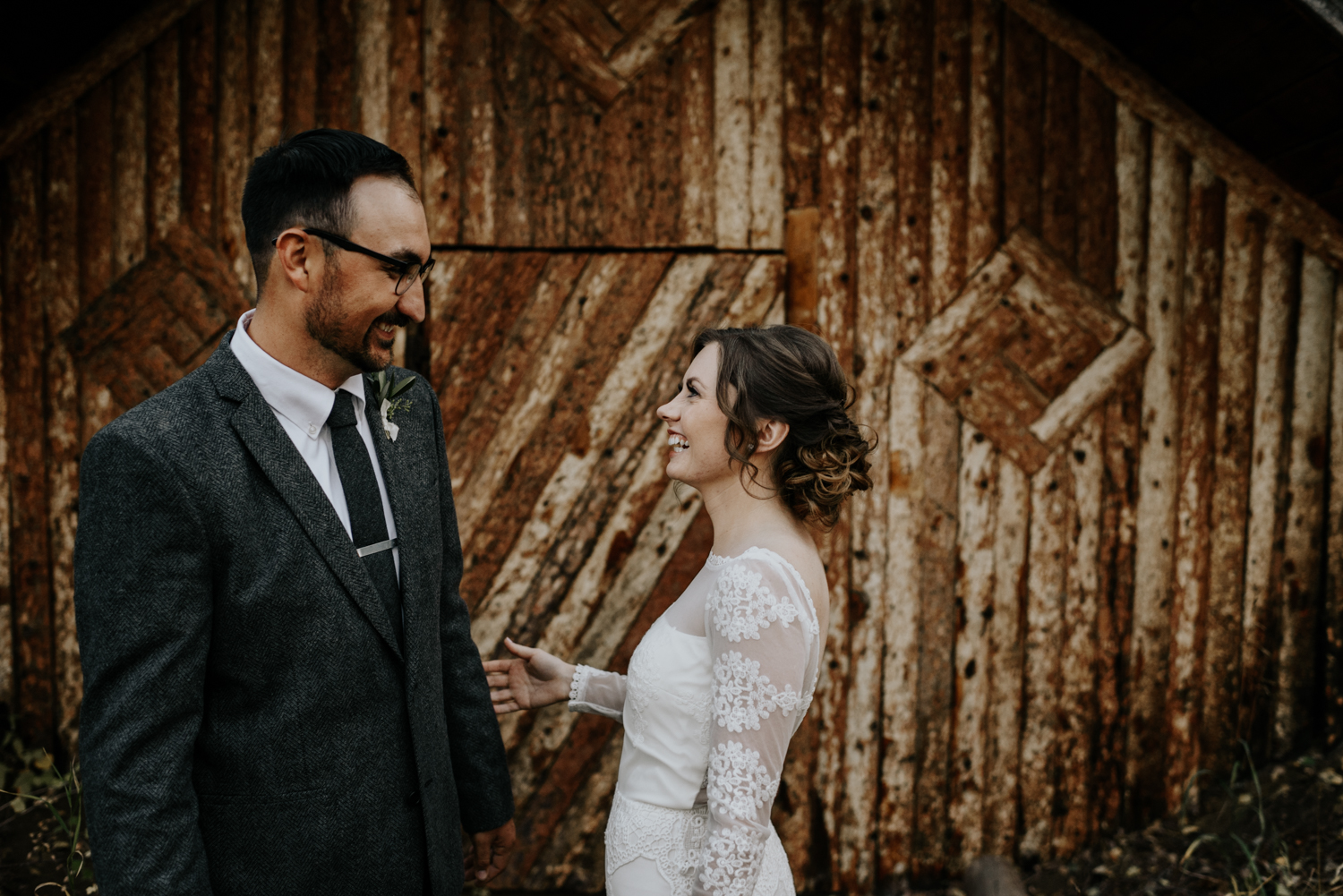 Intimate Mountain Wedding Bride and Groom Photos in Meadow Creek, Pine Colorado