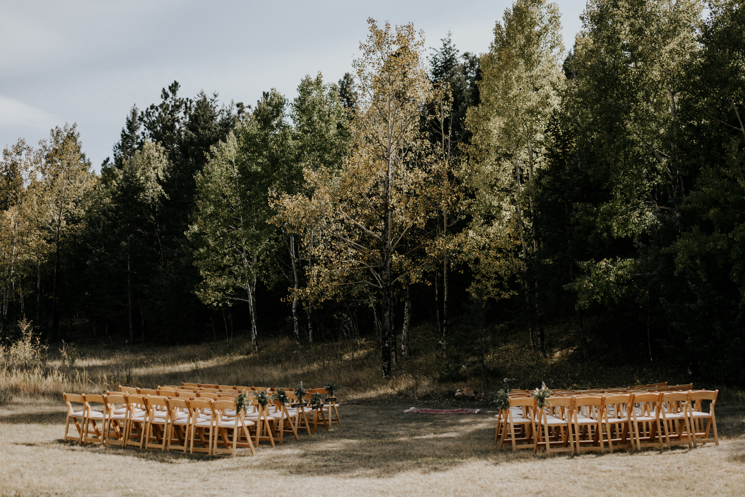 Intimate Mountain Wedding Ceremony Site Photos in Meadow Creek, Pine Colorado