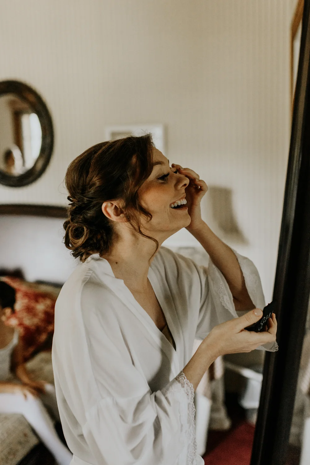 Intimate Wedding Day Bride Getting Ready Photos at Meadow Creek, Pine in Colorado