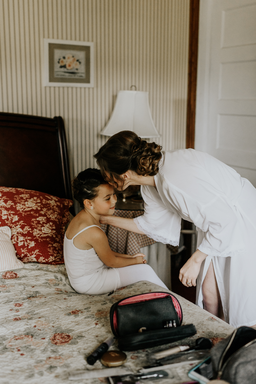 Intimate Wedding Day Bride Getting Ready Intimate moments Photos at Meadow Creek, Pine in Colorado