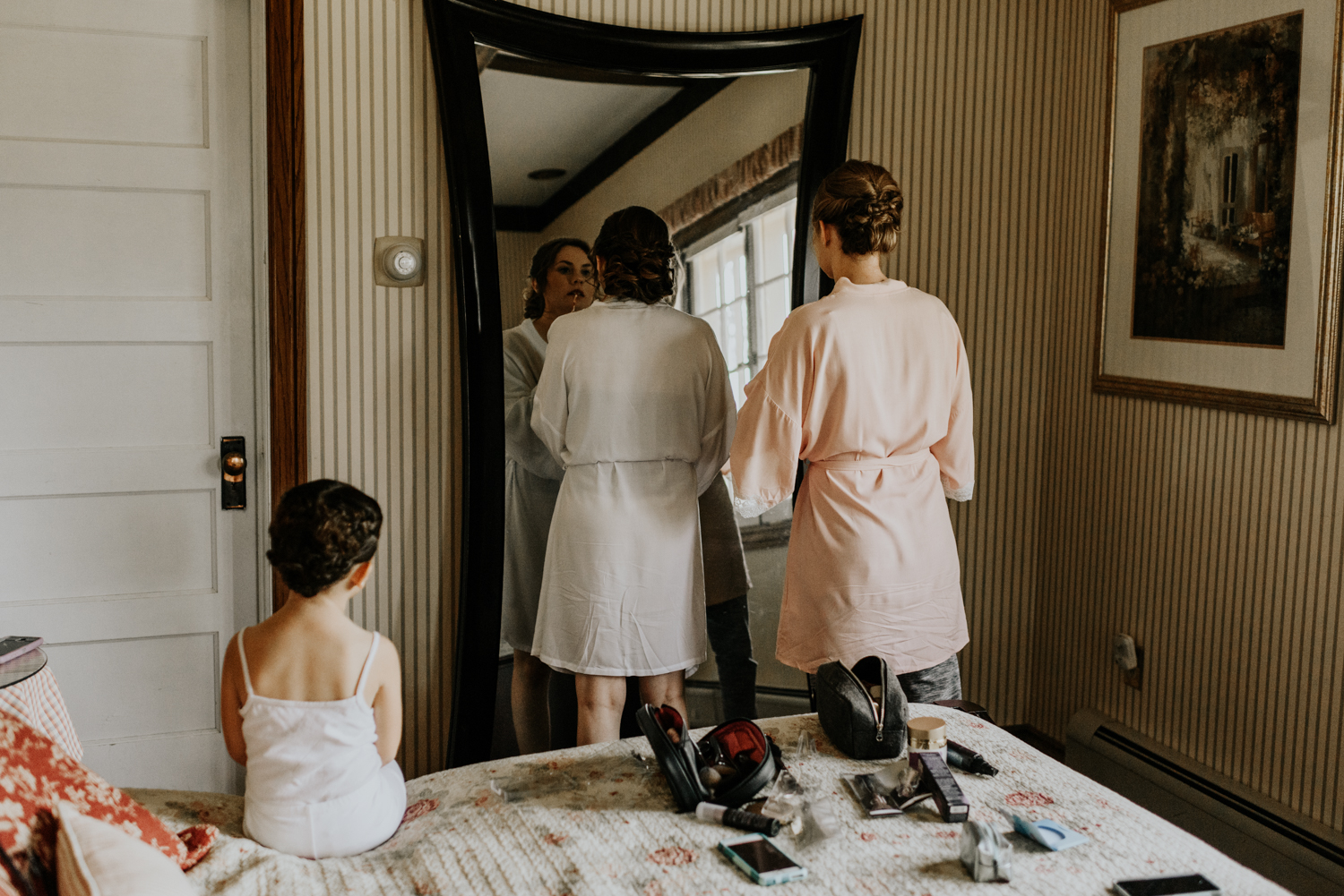 Intimate Wedding Day Bride Getting Ready Photos at Meadow Creek, Pine in Colorado