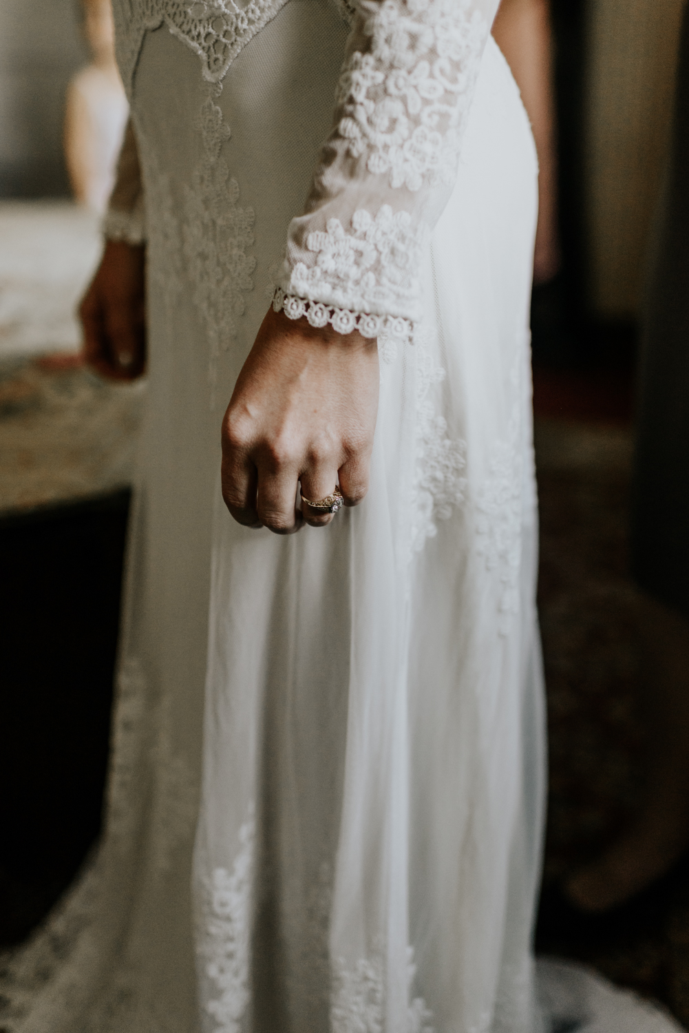 Intimate Wedding Day Bride Getting Ready Photos at Meadow Creek, Pine in Colorado