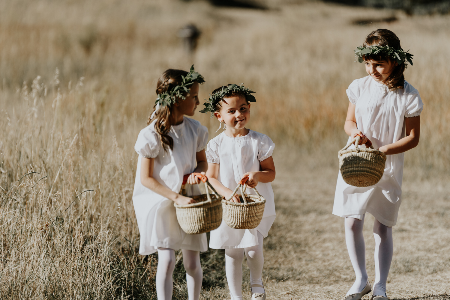 Intimate Mountain Wedding Flower Girls Photos in Meadow Creek, Pine Colorado