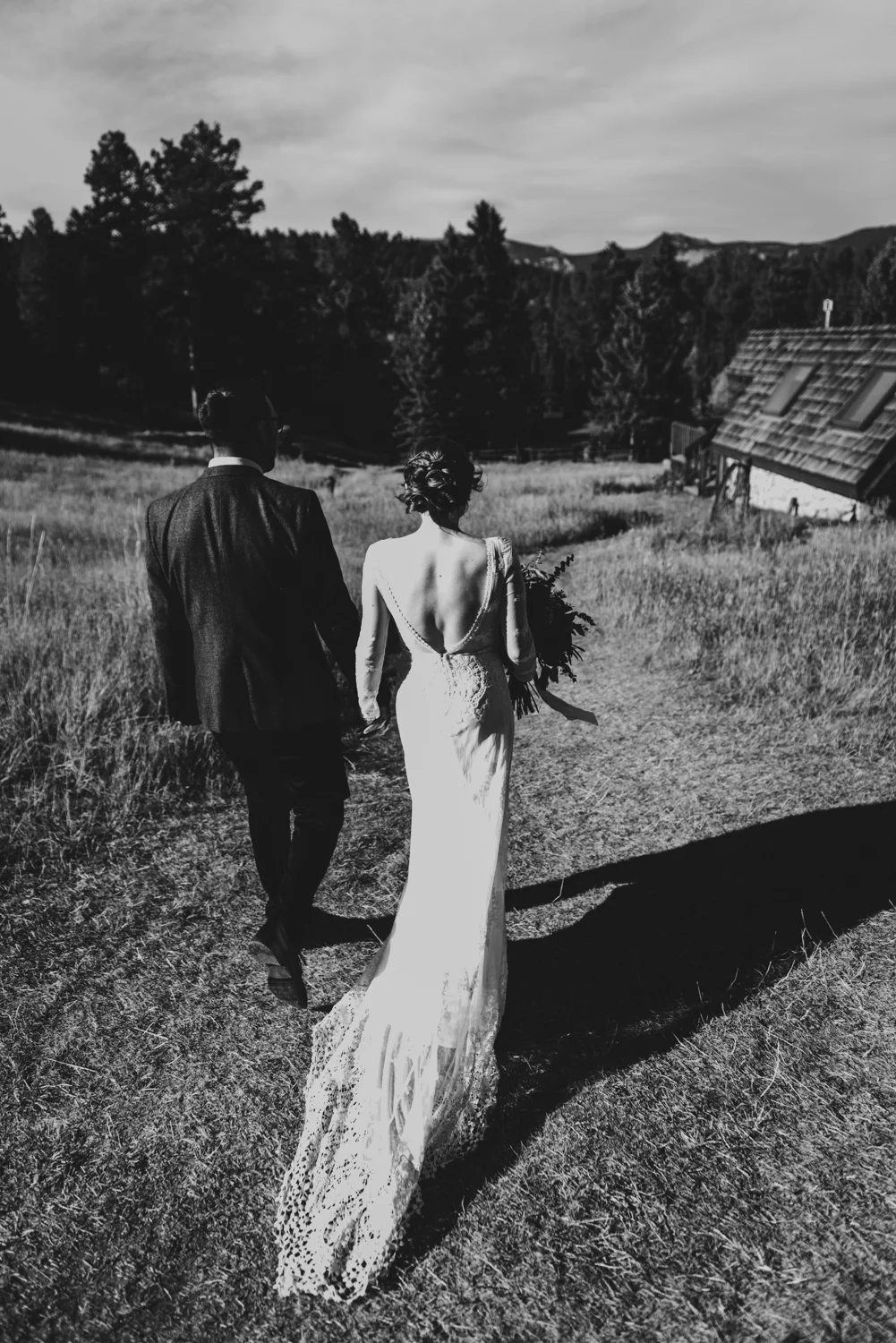 Intimate Mountain Wedding Ceremony Photos in Meadow Creek, Pine Colorado