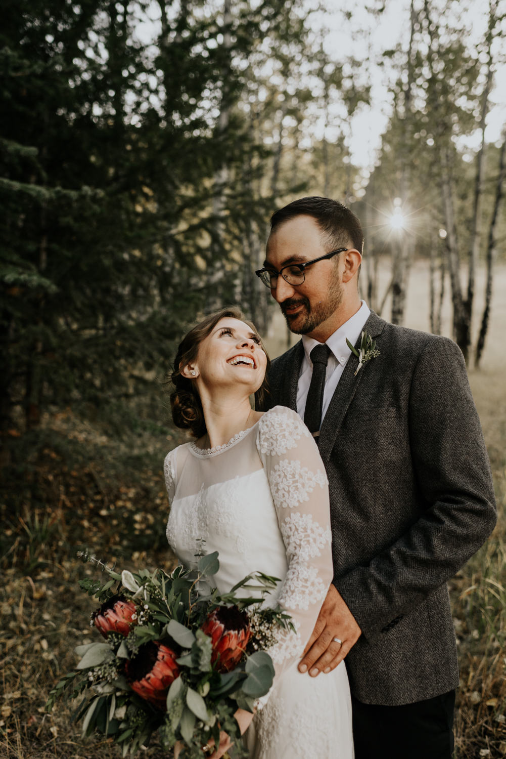 Intimate Mountain Wedding Bride and Groom Photos in Meadow Creek, Pine Colorado