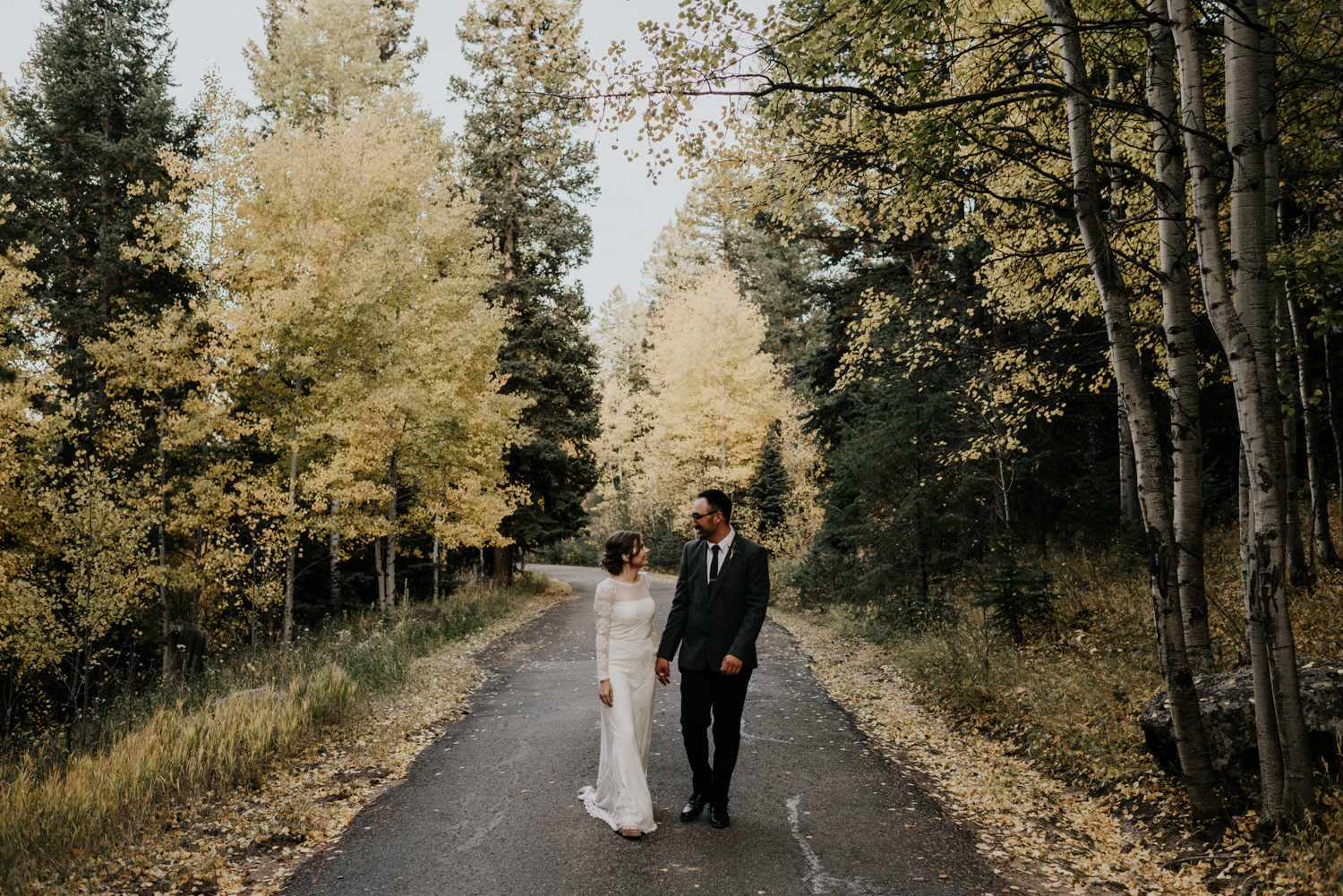 Intimate Mountain Wedding Bride and Groom Photos in Meadow Creek, Pine Colorado