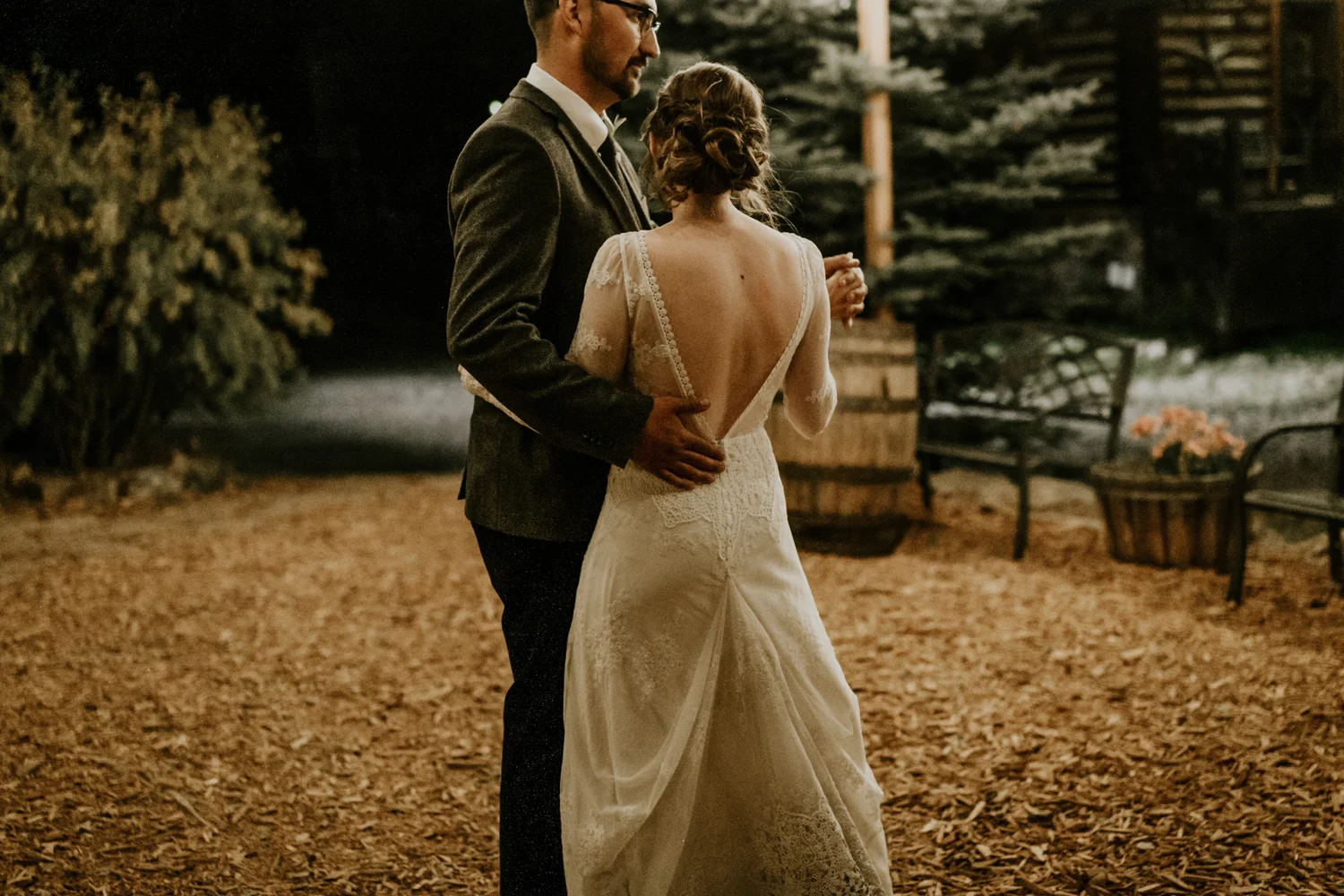 Intimate Mountain Wedding Romantic First Dance Photos, Meadow Creek, Pine Colorado
