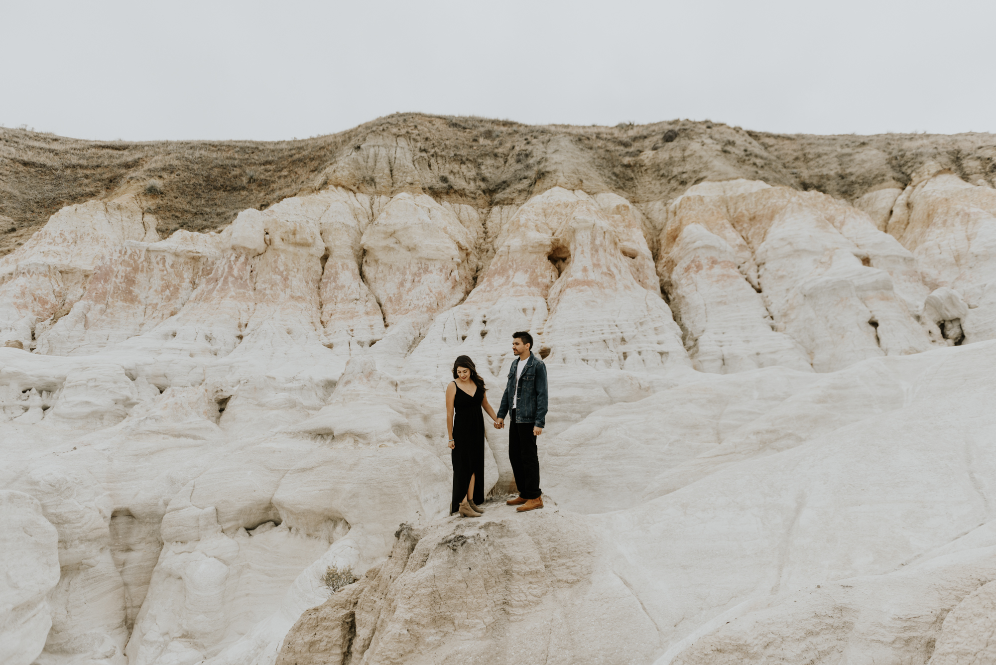 Adventurous Engagement Session at the Paint Mines in Colorado